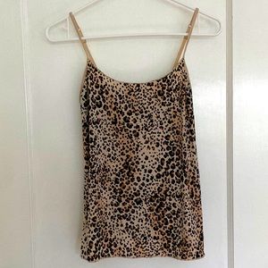 Cheetah Print Jockey Silk Slip Tank Top
